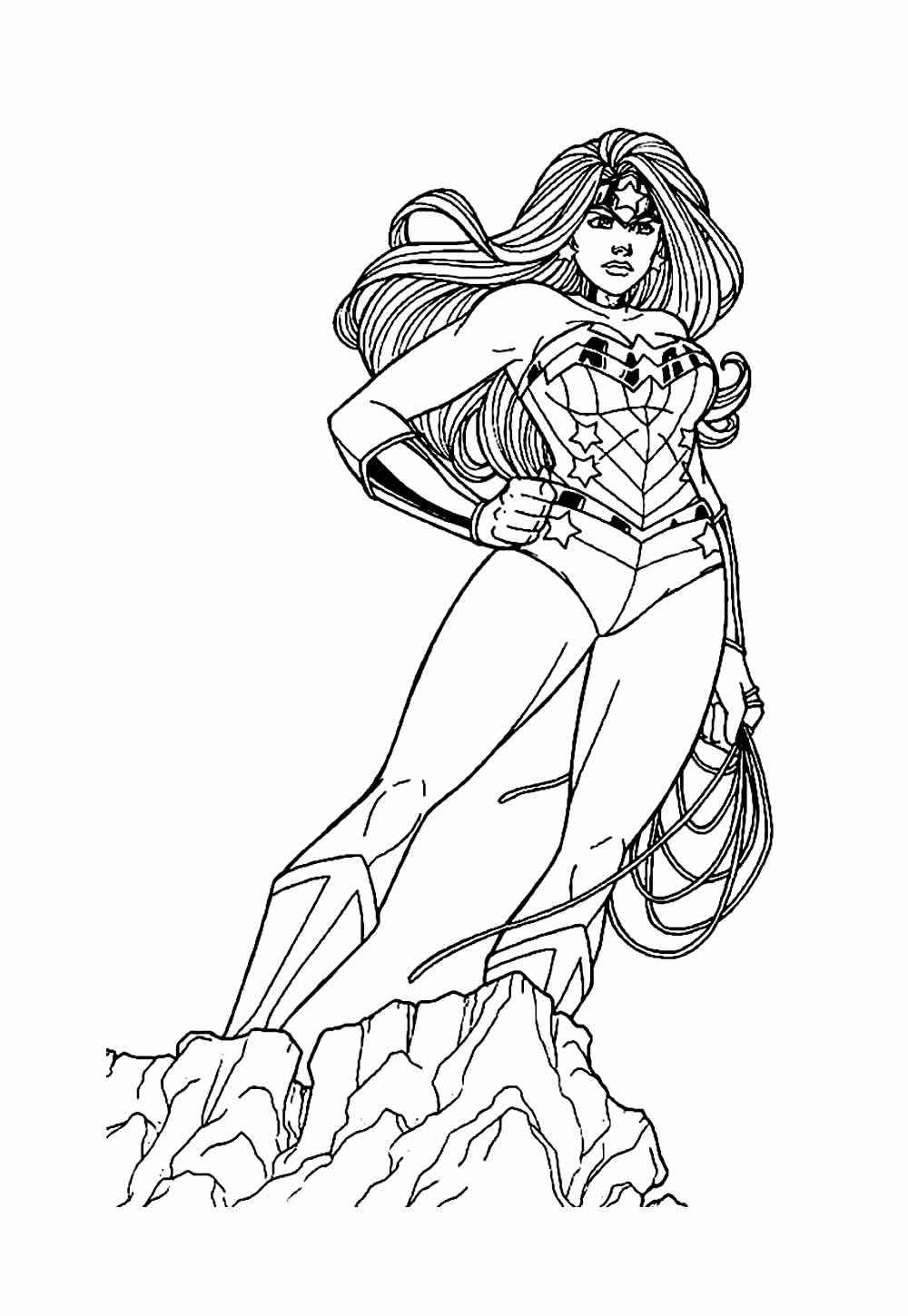 Desenho de Mulher Maravilha Desenho Colorir Imprimir 36