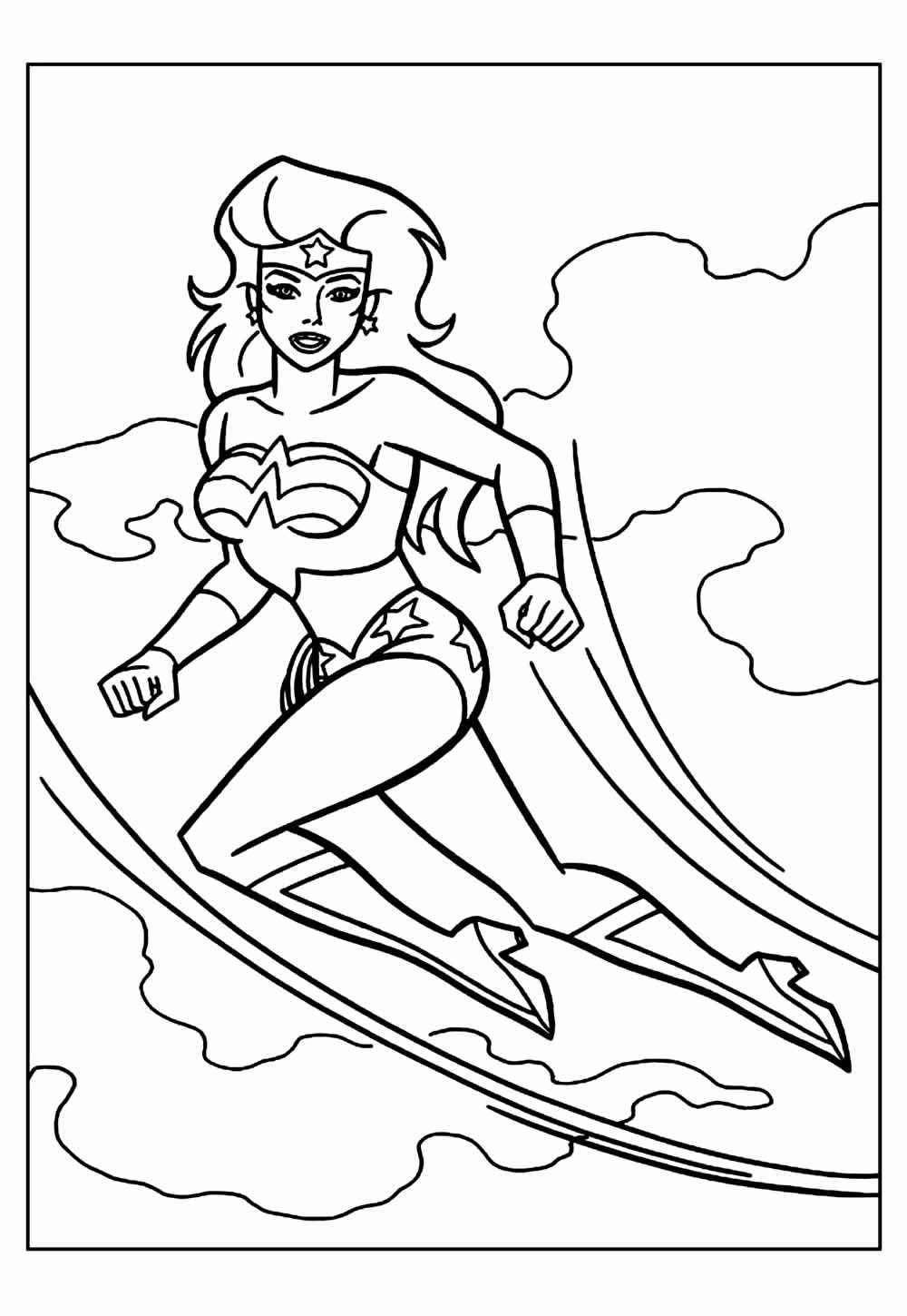 Desenho de Mulher Maravilha Desenho Colorir Imprimir 39