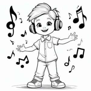 Desenho de Musica Desenho Colorir Imprimir 02