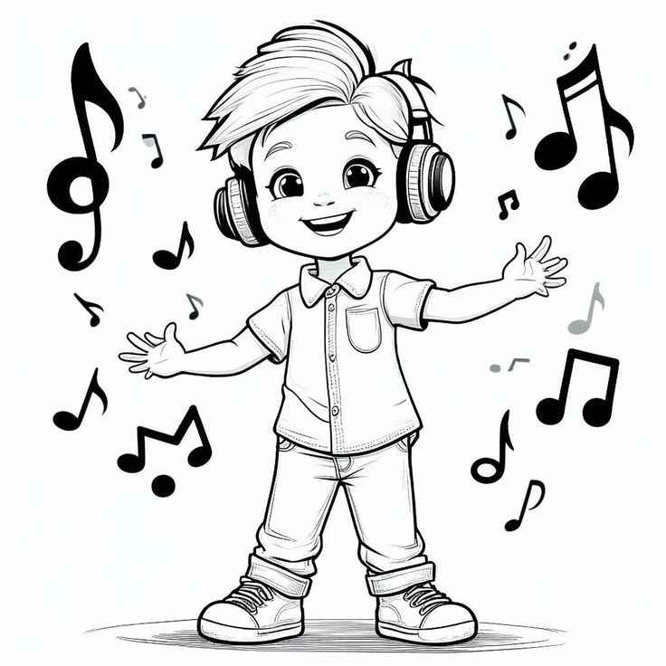 Desenho de Musica Desenho Colorir Imprimir 02