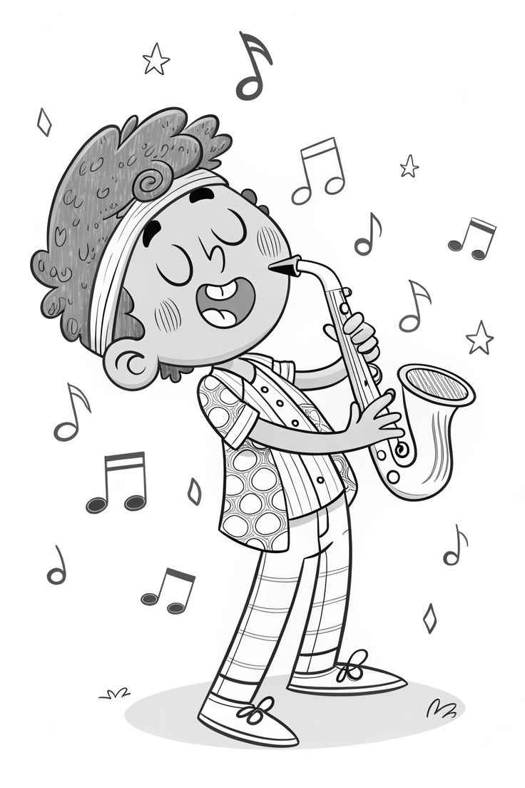 Desenho de Musica Desenho Colorir Imprimir 05