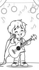 Desenho de Musica Desenho Colorir Imprimir 08