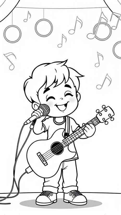 Desenho de Musica Desenho Colorir Imprimir 08