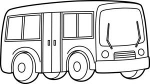 Desenho de ônibus Desenho Colorir Imprimir 02