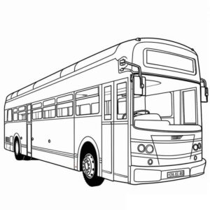 Desenho de ônibus Desenho Colorir Imprimir 03