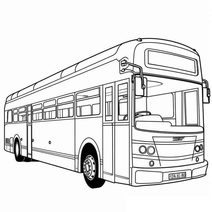 Desenho de ônibus Desenho Colorir Imprimir 03