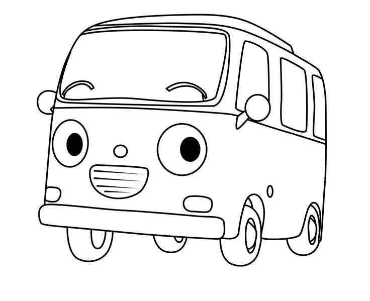 Desenho de ônibus Desenho Colorir Imprimir 05