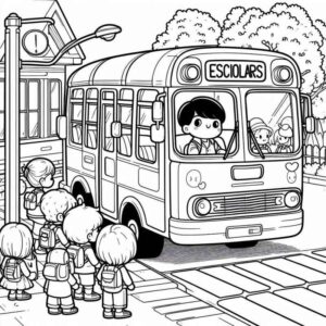 Desenho de ônibus Desenho Colorir Imprimir 10