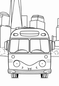 Desenho de ônibus Desenho Colorir Imprimir 12