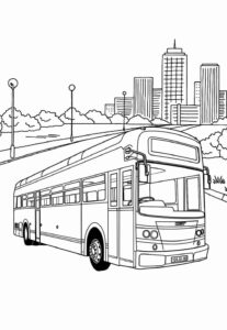 Desenho de ônibus Desenho Colorir Imprimir 13