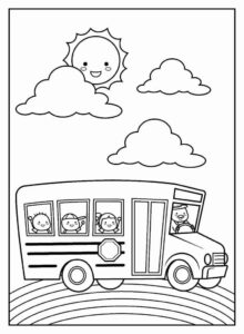 Desenho de ônibus Desenho Colorir Imprimir 15