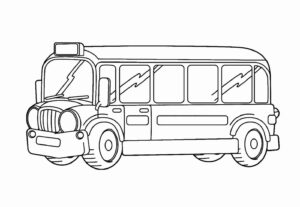Desenho de ônibus Desenho Colorir Imprimir 16
