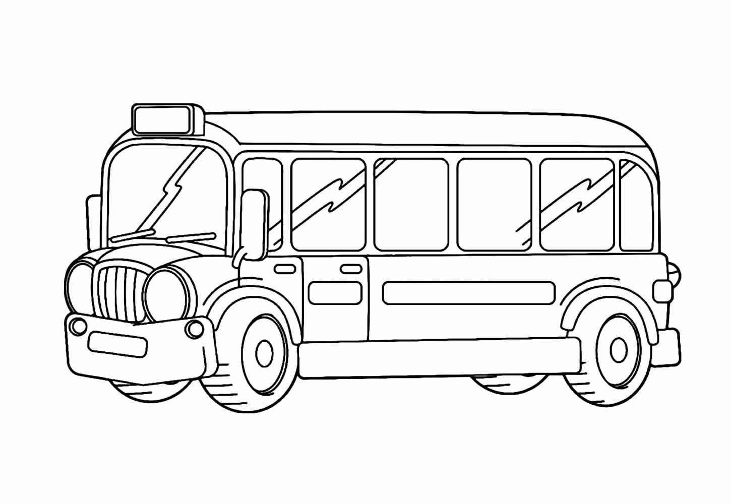 Desenho de ônibus Desenho Colorir Imprimir 16