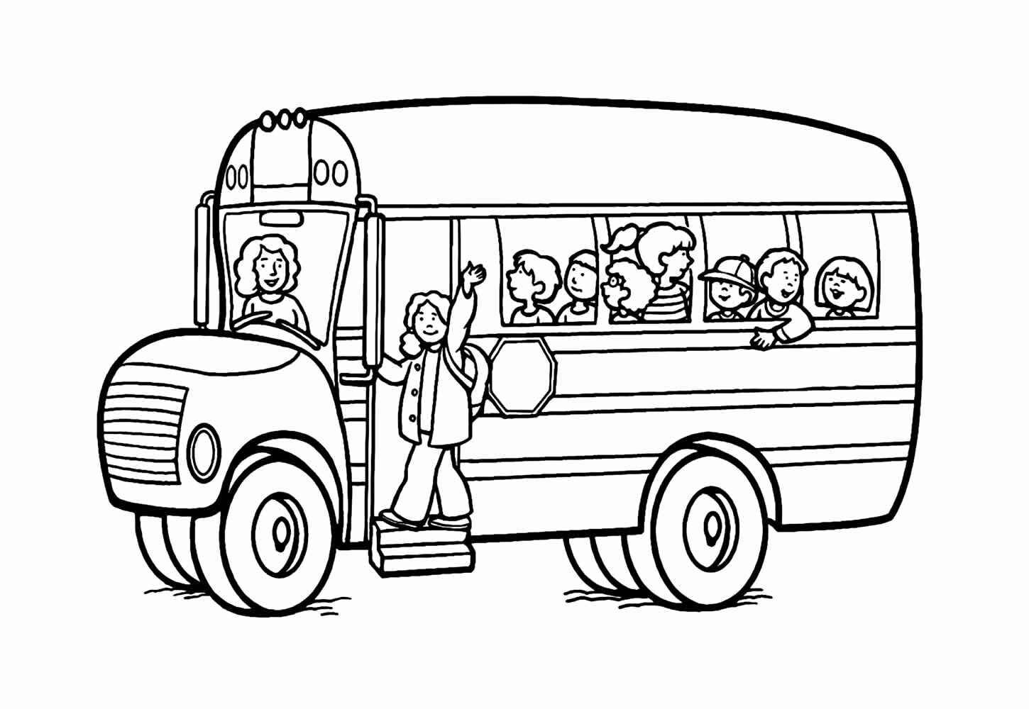 Desenho de ônibus Desenho Colorir Imprimir 17