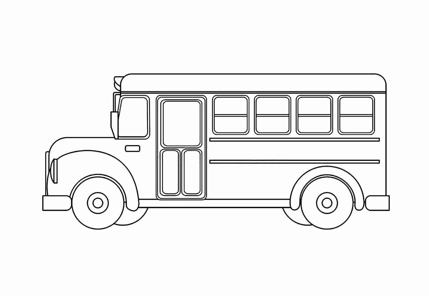 Desenho de ônibus Desenho Colorir Imprimir 18