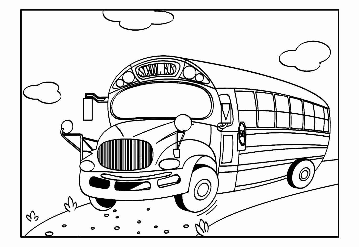 Desenho de ônibus Desenho Colorir Imprimir 19