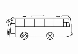 Desenho de ônibus Desenho Colorir Imprimir 22