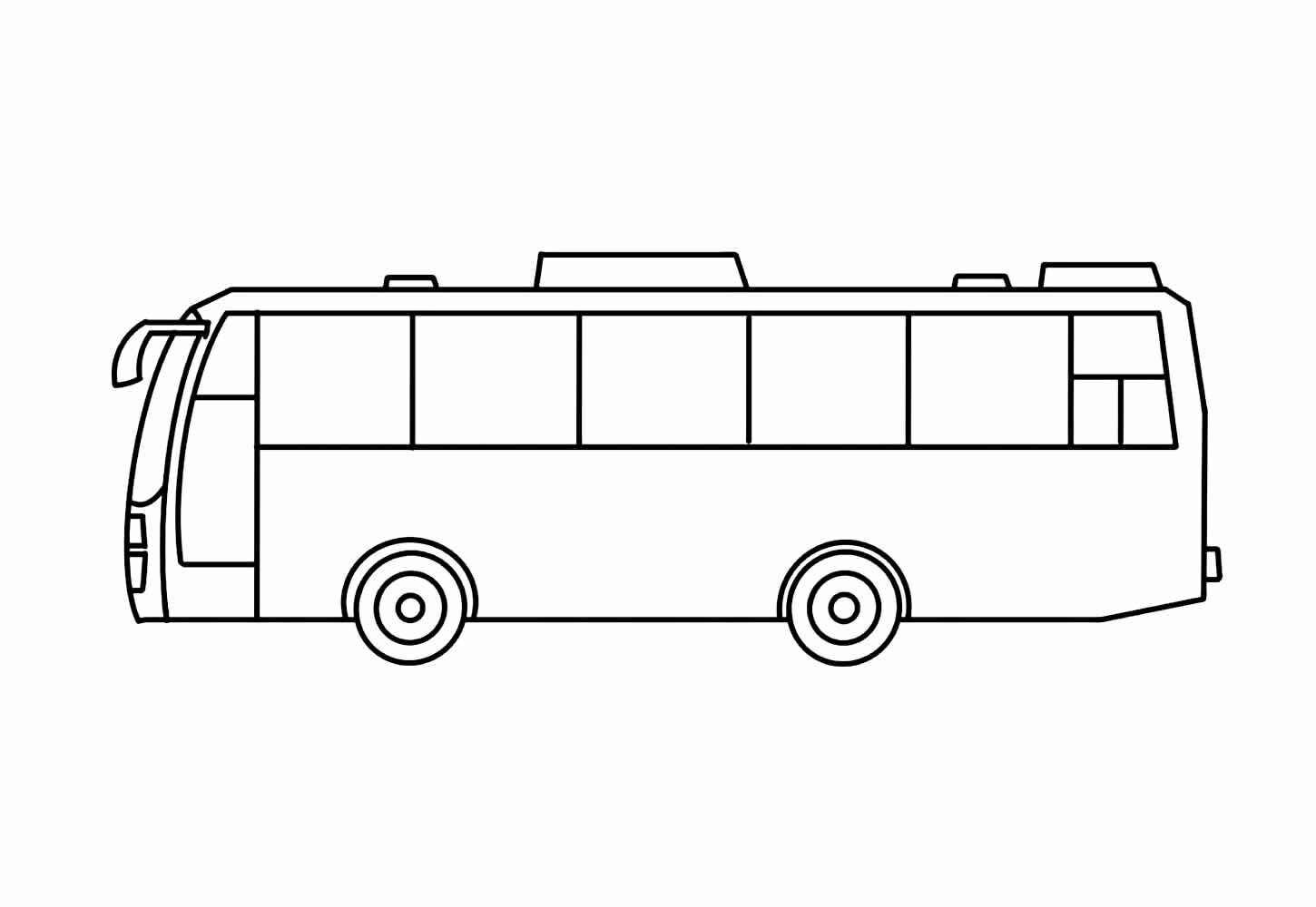 Desenho de ônibus Desenho Colorir Imprimir 22