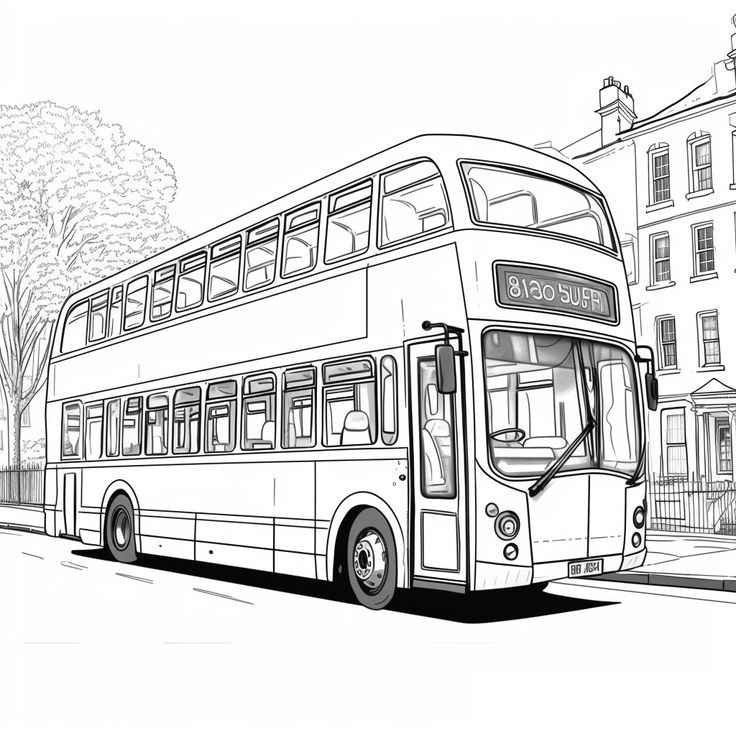 Desenho de ônibus Desenho Colorir Imprimir 25