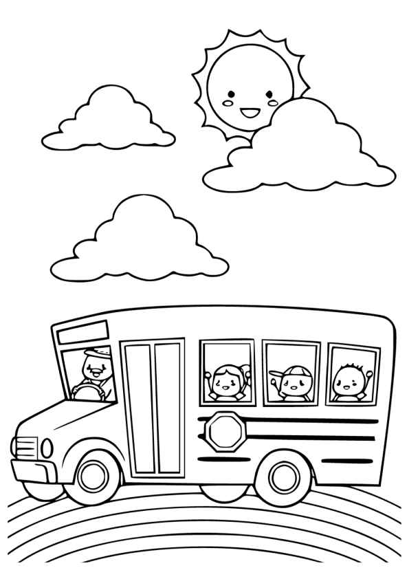 Desenho de ônibus Desenho Colorir Imprimir 27