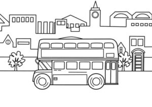 Desenho de ônibus Desenho Colorir Imprimir 31