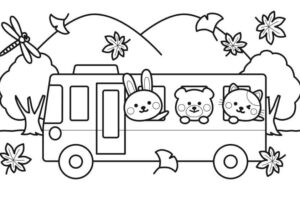 Desenho de ônibus Desenho Colorir Imprimir 32