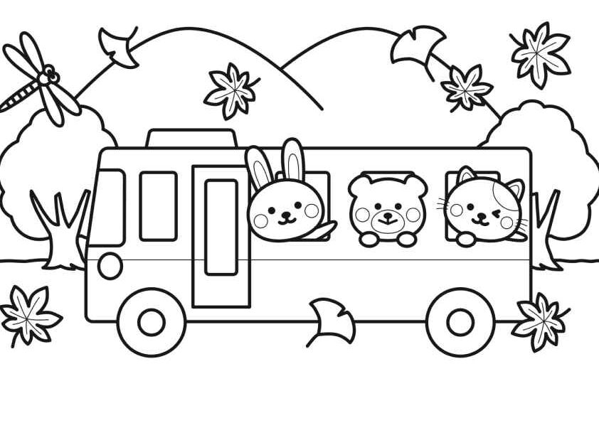 Desenho de ônibus Desenho Colorir Imprimir 32