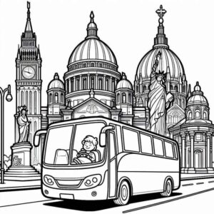 Desenho de ônibus Desenho Colorir Imprimir 35