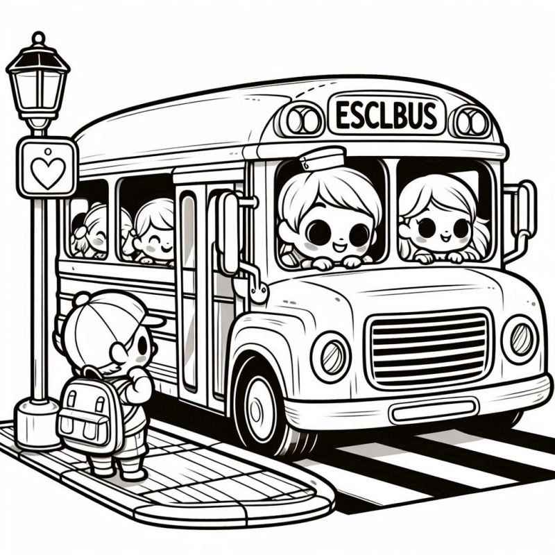 Desenho de ônibus Desenho Colorir Imprimir 40