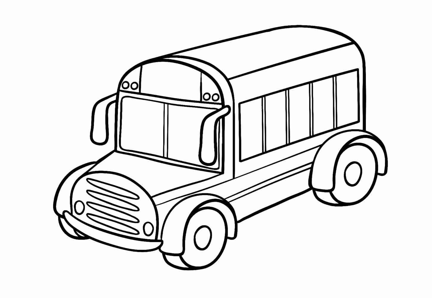 Desenho de ônibus Desenho Colorir Imprimir 43