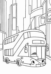 Desenho de ônibus Desenho Colorir Imprimir 44