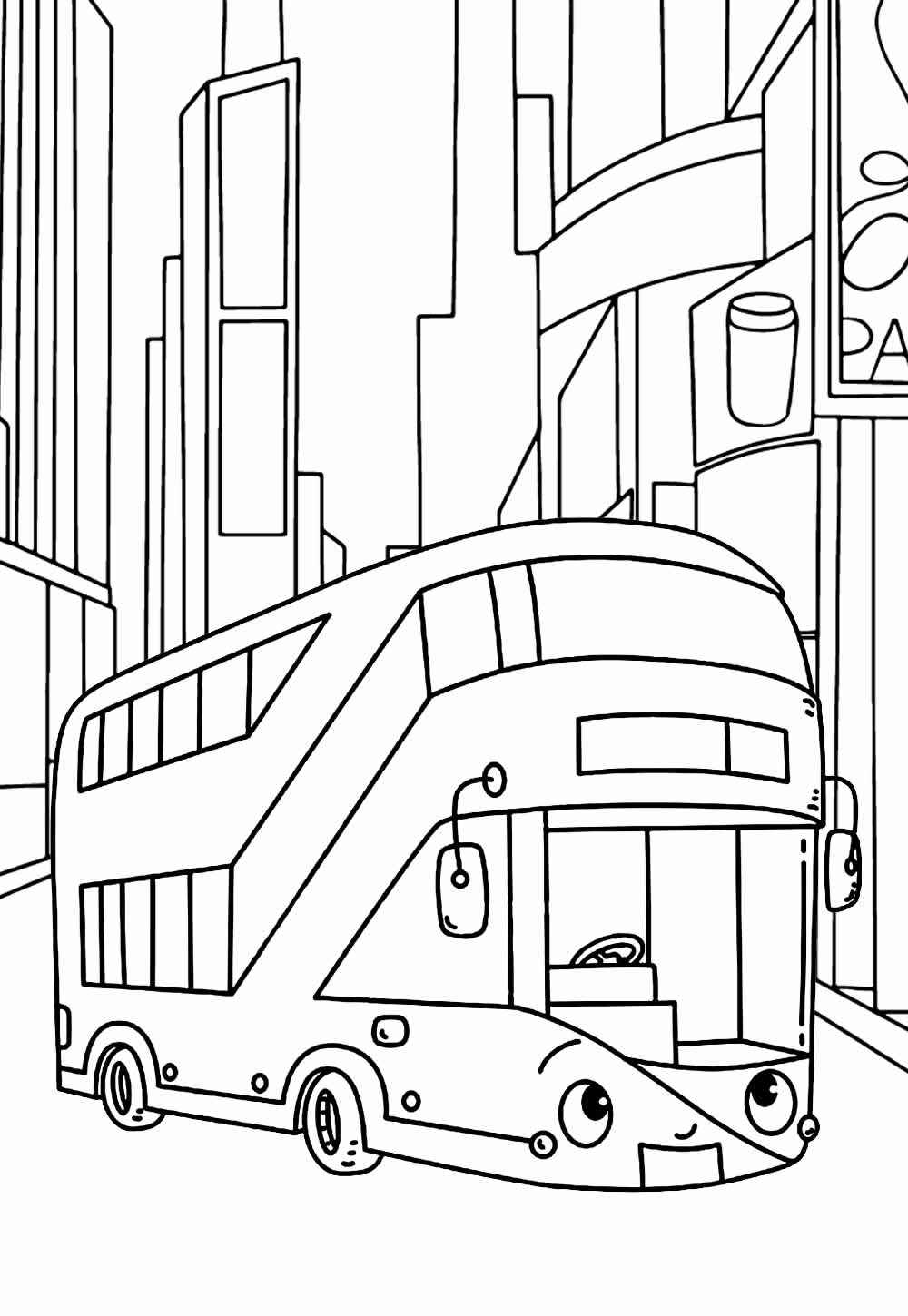 Desenho de ônibus Desenho Colorir Imprimir 44