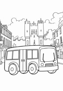 Desenho de ônibus Desenho Colorir Imprimir 45