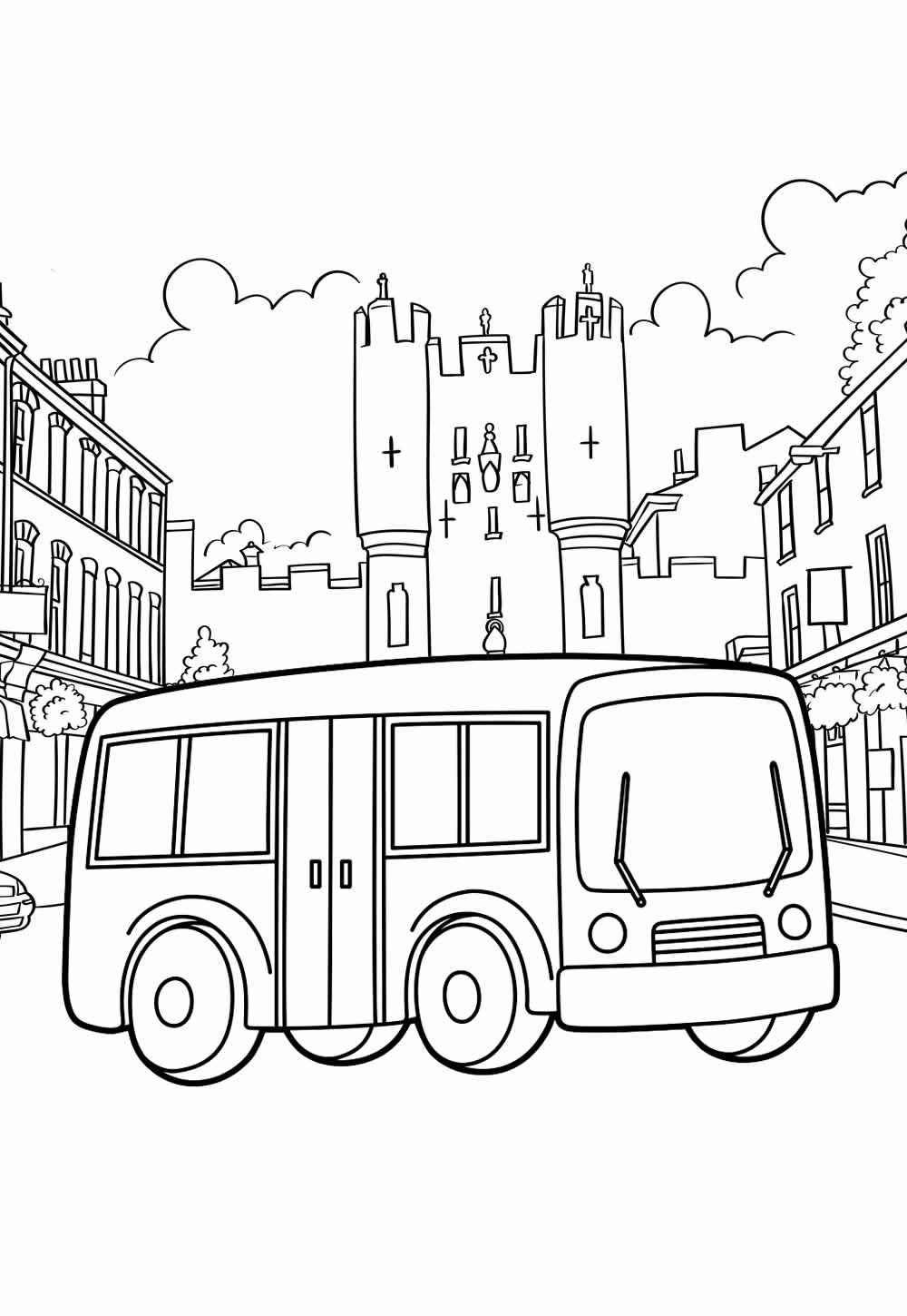 Desenho de ônibus Desenho Colorir Imprimir 45