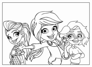 Desenho de Paginas Polly Pocket Para Colorir Amigas
