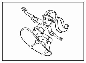 Desenho de Paginas Polly Pocket Para Colorir Esporte