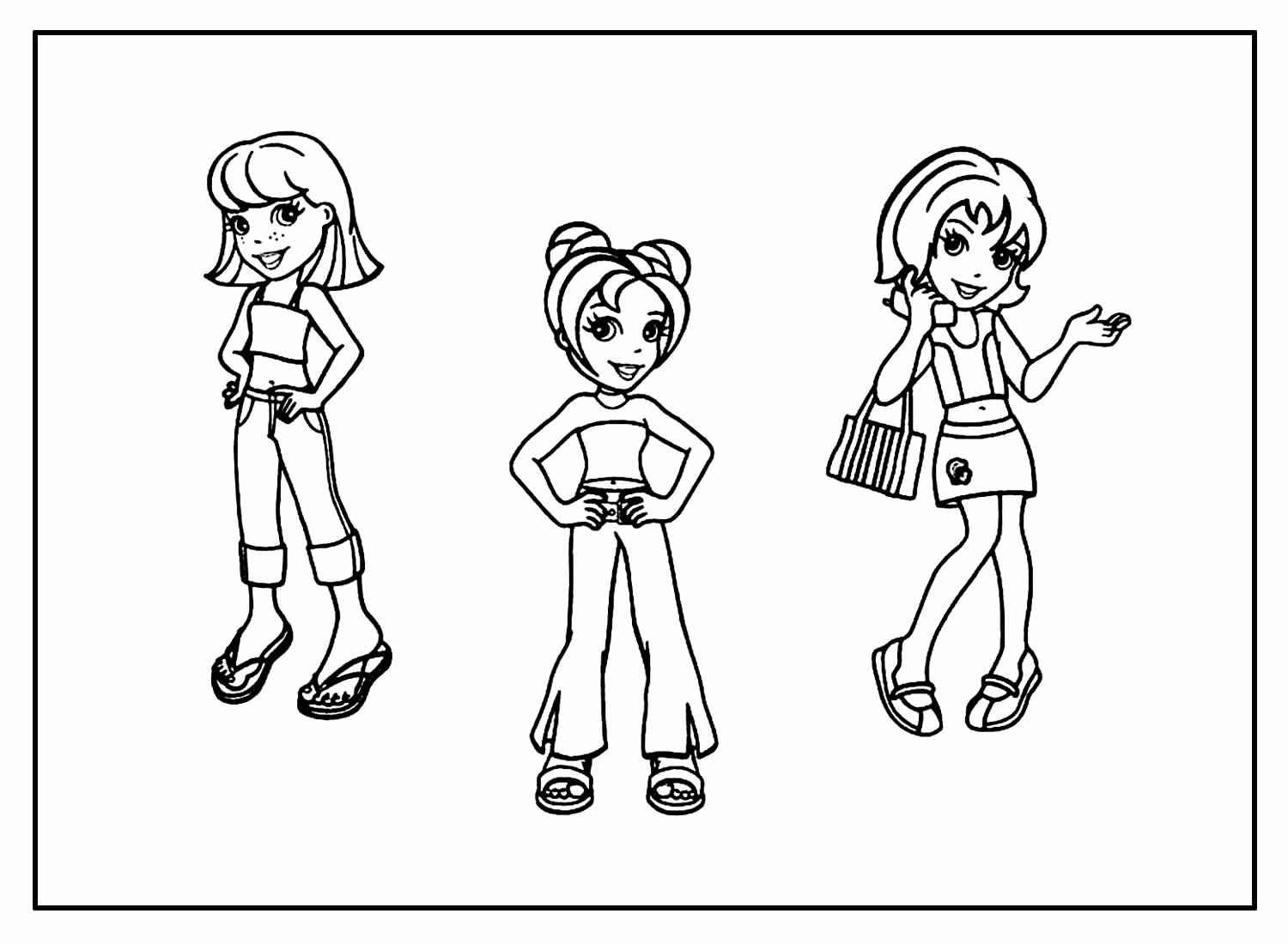 Desenho de Paginas Polly Pocket Para Colorir Familia