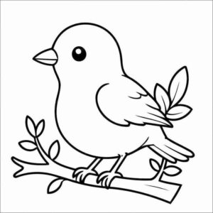 Desenho de Passarros Desenho Colorir Imprimir 02