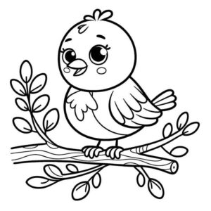 Desenho de Passarros Desenho Colorir Imprimir 08
