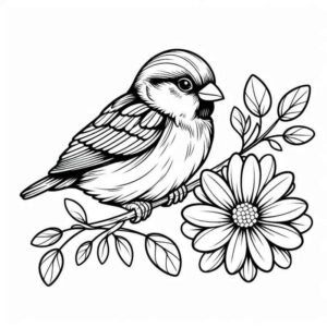 Desenho de Passarros Desenho Colorir Imprimir 30