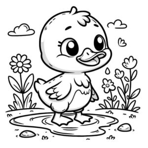 Desenho de Patinho Desenho Colorir Imprimir 02