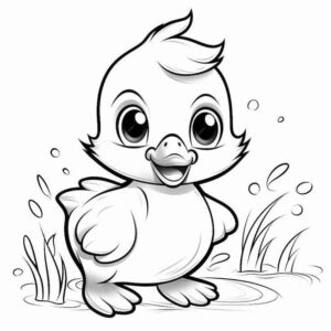 Desenho de Patinho Desenho Colorir Imprimir 04