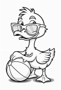 Desenho de Patinho Desenho Colorir Imprimir 05