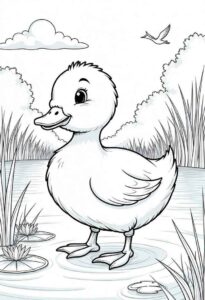 Desenho de Patinho Desenho Colorir Imprimir 08