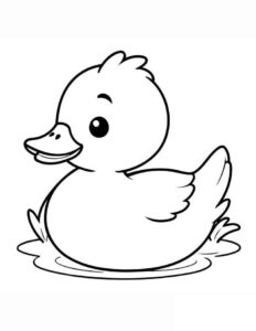 Desenho de Patinho Desenho Colorir Imprimir 09