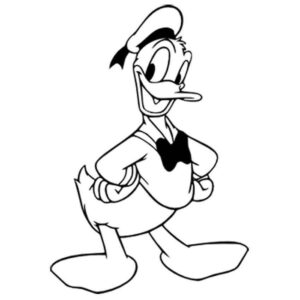 Desenho de Pato Donald Desenho Colorir Imprimir 02