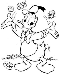 Desenho de Pato Donald Desenho Colorir Imprimir 03