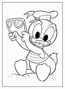 Desenho de Pato Donald Desenho Colorir Imprimir 15