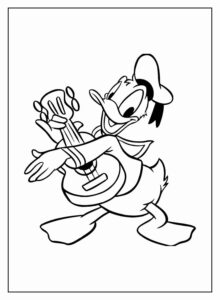 Desenho de Pato Donald Desenho Colorir Imprimir 18