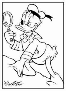 Desenho de Pato Donald Desenho Colorir Imprimir 24